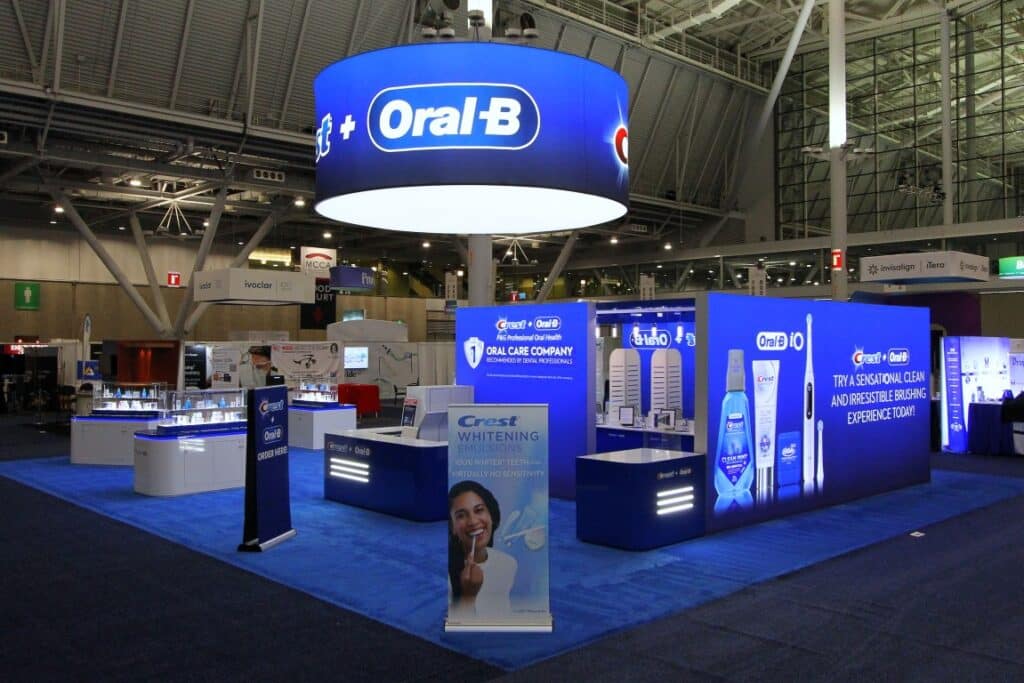 customized oral b tradeshow display
